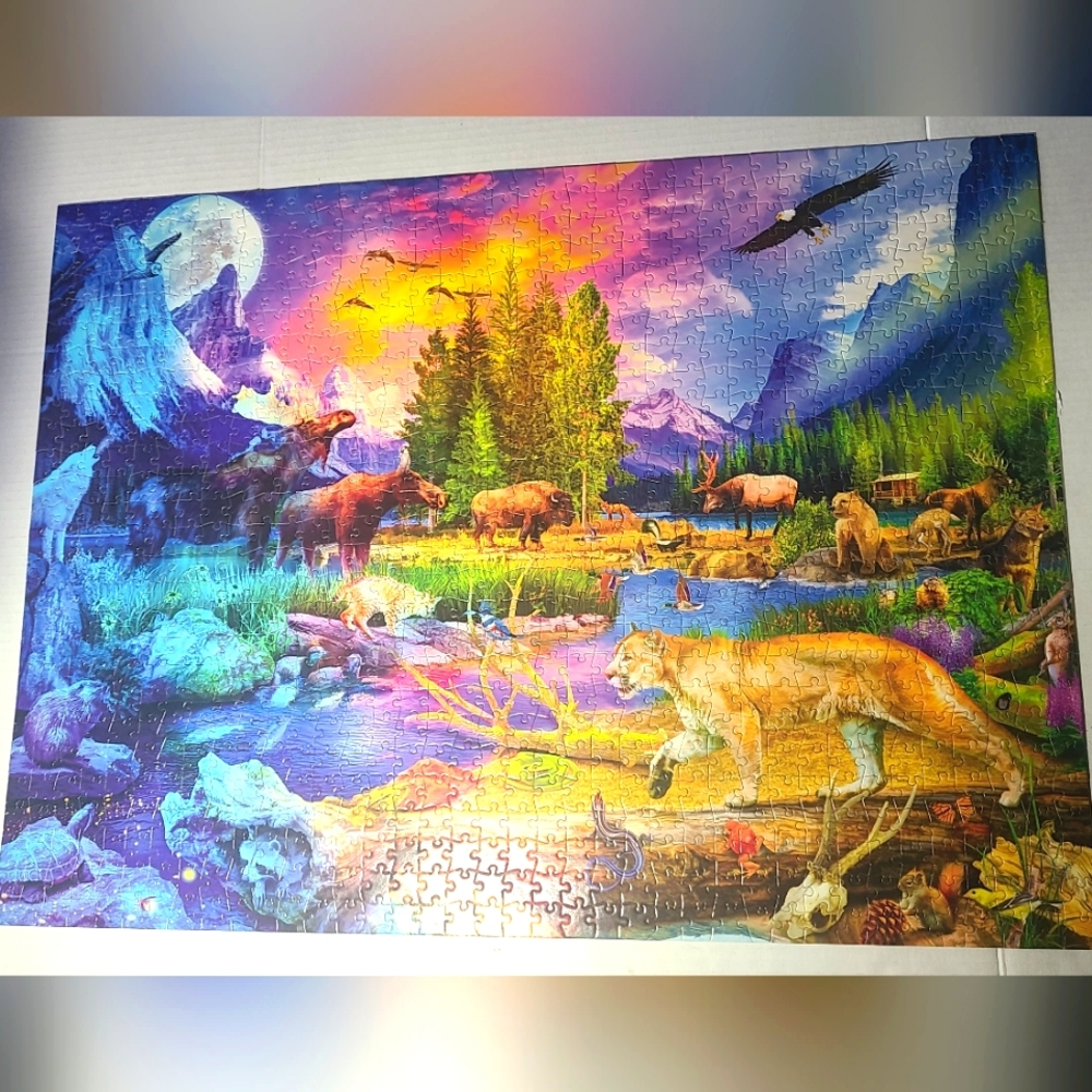 Buffalo Night & Day The Wild North 1000pc puzzle #11840 - Picture 3 of 5